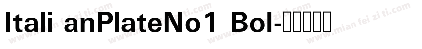 Itali anPlateNo1 Bol字体转换